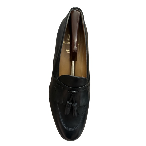 NIB! ALFREDO LEATHER TASSEL SLIP ON LOAFER - BLACK - Picture 2 of 11
